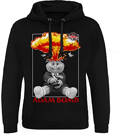 Garbage Pail Kids Licenciado Oficialmente Adam Bomb Epic Sudaderas con Capucha (Negro), Small
