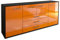 Lqliving Kommode Sideboard Eliana, Korpus in anthrazit matt, Front im Hochglanz-Design Orange (180x79x35cm), inkl. Metall Griffen, Made in Germany