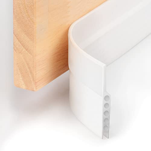 Qishare Zugluftstopper für Türen, 2m x 45mm Türdichtung, Zugluftstopperdichtungen unter der Tür für Energie sparen, Schallschutz, Wetterschutz, (79 Länge x 1,8 Breite Weiß)