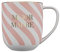 DRAEGER PARIS 1886 - Taza Cerámica 320 ml Mensaje Mejor Madre - Diseño Chic Azul/Rosa, Líneas Geométricas y Detalles en Oro - Elegancia y Relajación para tu Café - Calidad Histórica desde 1886