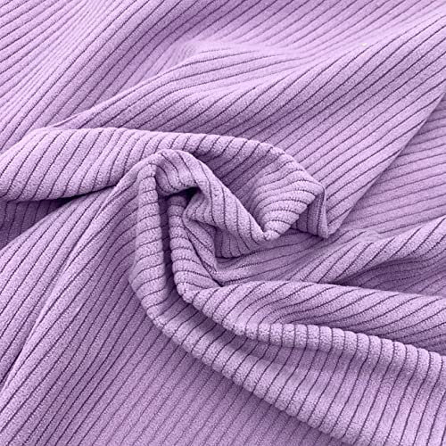 aufodara Lot de 2 Tissus Velours Côtelé 47x95cm Tissu d'ameublement - Tissus Housse de Coussin - DIY Couture Craft Quilting Patchwork DIY Fait à la Main en Tissu à Coudre (Violet Clair)