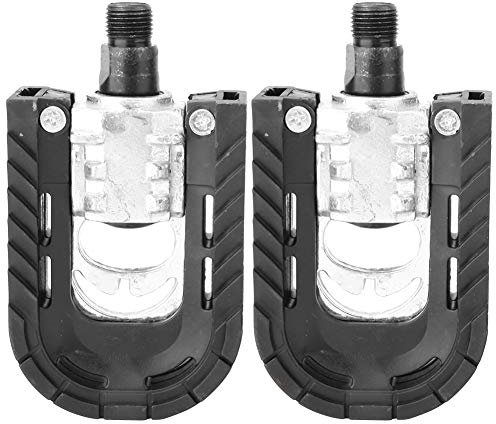 BOROCO Fahrradpedale Klappbar, rutschfeste Aluminiumlegierungspedale Stabile, Leichte Schwarze Pedale für Mountainbike, Citybike, Rennrad