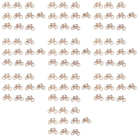 100 Stück Büroklammern, Fahrrad-förmige Metall-Dokumentenklammern, Kaffeefarben, Lesezeichen, Kreative Fahrrad-förmige Markierungsklammern für Schule, Büro, Lesezeichen,