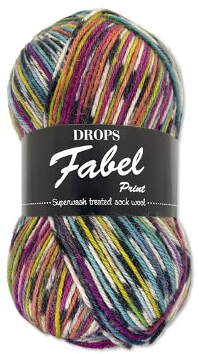 Frida's Wollhaus Drops 50 g Fabel Sockenwolle Schurwolle superwash Garn Stricken Häkeln 45 Farben (920 | Fantasieland)