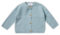 Stellou & friends Cardigan in 100% cotone, a maniche lunghe, per bambini, unisex, per bambini da 0 a 6 anni, Verde Pistacchio Melange, 0-3 Mesi