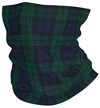 ReesEt Schottisches Tartan-Plaid, Bandana-Halsmanschette, weicher Gesichtsschutz, Halswärmer, Schlauch, halbe Gesichtsmaske, Schal, Sturmhaube