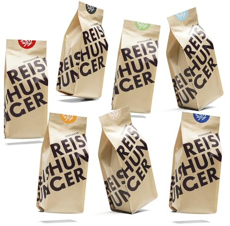 REISHUNGER Bio Kennenlernset Deluxe (7 x 600 g) Die 7 beliebtesten Bio-Reissorten in einem Set
