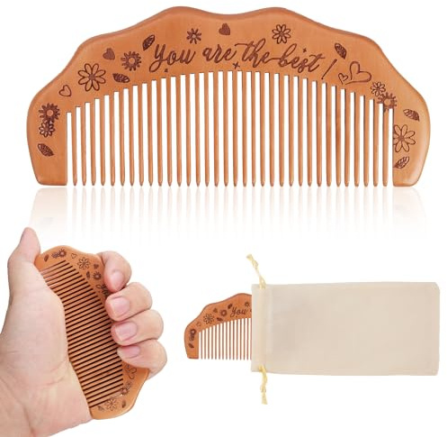 Peigne d'Accouchement pour les Douleurs du Travail, Peigne Bois Accouchement avec Affirmation pour les Femmes Enceintes