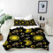 ANHOPE Sonne Mond Sterne Bettwäsche Set 3 Teilig Böhmische Blume Bettbezug 155x220 cm + 2 Kissenbezug 80x80 cm Weich Microfaser Bettbezüge mit Reißverschluss Bettdeckenbezug für Kinder Jungen Mädchen