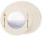 Banchif Tischsets Rund, Tischsets Abwaschbar 8er Set Platzdeckchen PVC Rund rutschfest Platzsets Abwischbar Gewebte Vinyl Platzsets Durchmesser 38 cm, Beige