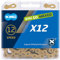 Fahrrad Kette, KMC Fahrradkette, X12 Ti-N Gold, 1/2 x 11/128, 126 Glieder, 12-fach, waxed, gold