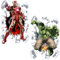 Avengeer Wandaufkleber, Hullk Ironn Man Wandaufkleber 3D Wandsticker Avengeer Wandüber Wall Art Wandtattoo Selbstklebend für Kinderzimmer Wohnzimmer Wanddekoration 2pcs