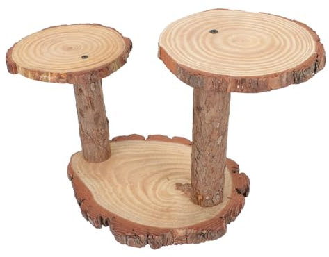 MERRYHAPY 1stück Holz Pflanzenständer Für Blumenpot Stabiler Blumentopf Vielseitiger Holzregal Für Balkon Fensterbank Und Garten Naturholz Blumentreppe Für Pflanzentöpfe Und Deko