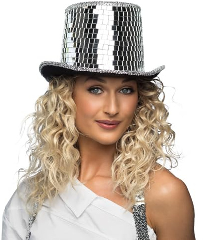 Boland 00746 Disco Hat Headpiece for Adults, Glitter Hat Ideal for Festival, Carnival or Theme Party