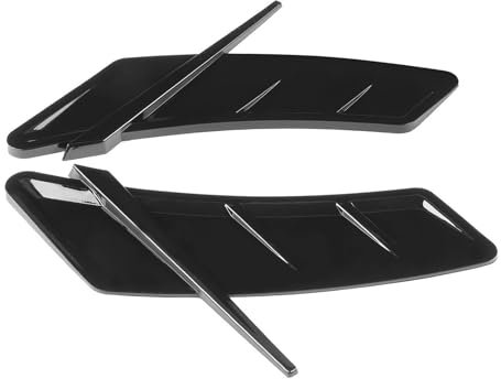 HXPKKX KANGYEBAIHUODIAN 2PCS Seite Fender Vent Air Flügel Trim Abdeckung Shark Fins Fit for Audi A3 RS3 8V A4 RS4 b8 B6 A5 RS5 A6 C6 C5 Q5 Q7 RS Auto Zubehör(Glossy Black)