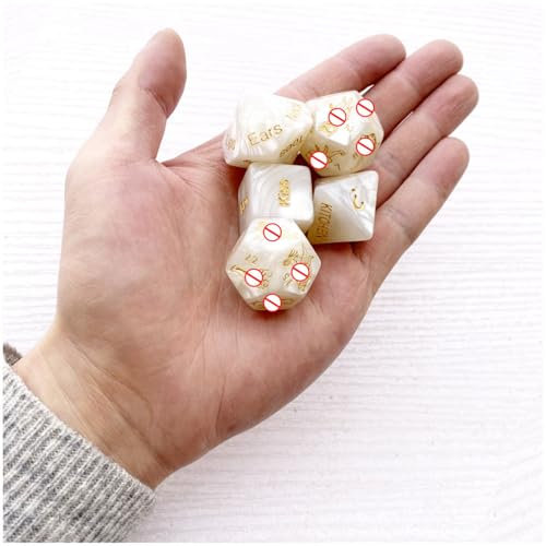 Dadi Da Gioco per Adulti - Giochi Da Camera E Feste Regalo Divertente per Coppie Guida Alle Posizioni (Bianco)