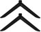 Alipis 1 Pair Tv Stand Base Pedestal Feet: Universal Replacement Tv Legs - Plastic Black Tv Stand for 32-40 Inch Screens - Stable Support Easy Installation Home Office Use