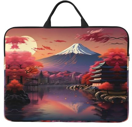 Japan Mount Fuji Querformat 14 Zoll Laptop Computer und Tablet Handtasche Tragetasche Business Casual