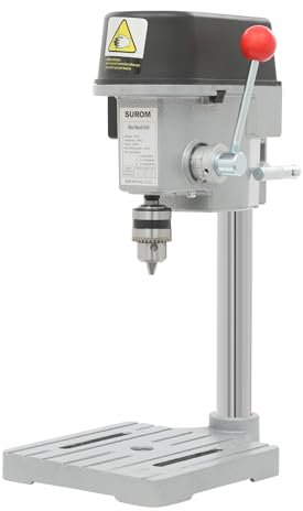 Profi Tischbohrmaschine Standbohrmaschine Drehzahlregelung, Mini Bank Tischbohrmaschine Bankbohrmaschine für Schmuckherstellung Holzbearbeitung Metall-Bohrmaschine 340W