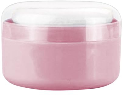 Body Powder Puff und Behälter, Kleinkind Bad Staubbox Staubbehälter Behälter mit Puff, Ideal für Talkum, Bad und loses Pulver