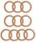Mumusuki 10pcs Pompe Piston Anneaux Cylindres Rague en Caoutchouc O Kit de Bague avec Isolation élevée à Faible Bruit pour Sceaux de Piston Compresseur d'air 1500 W