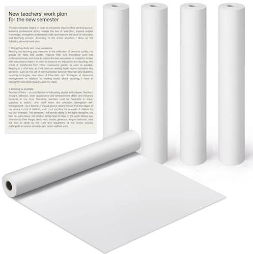 Farnirvana 5 Rollen Thermopapier A4 für Tragbaren Drucker, 210x30mm, Thermodrucker Papier A4, Schnell trocknendes, für Datei, Fotodruck, Notizen, Etiketten