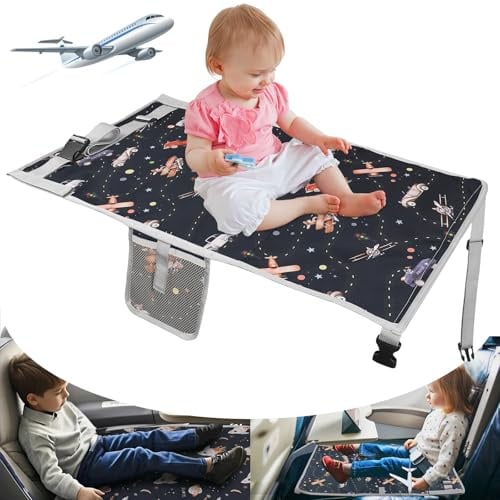 Flugzeugbett Baby 76x44,5 cm, Flugzeug Sitzverlängerung Kinder, Kinder Flugzeug Hängematte Tragbar, für Flugreisen Auto