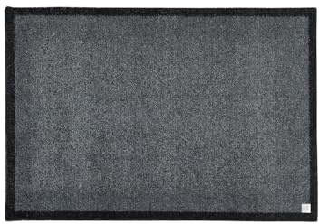 Barbara Becker Fußmatte Touch, Schmutzfangmatte waschbar, für Eingangsbereich Wohnungstür, Fußabstreifer, Türmatte, Anthrazit, 39 x 58 cm