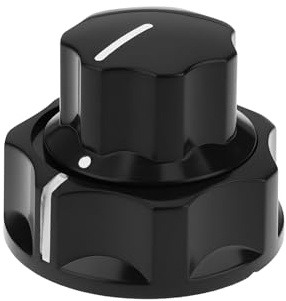 OTOTEC Bass Stacked Control Knob 00494110000 Kompatibel mit Fender 3/16 Top And 1/4 Bottom Shaft Mini Stack Potentiometern