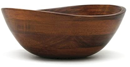 Lipper International Cherry Finished Wavy Rim Beechwood Serving Bowl for Fruits or Salads, Matte, Small, 7.5 x 7.25 x 3, Single Bowl, 30.43Fl oz