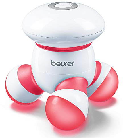 Beurer MG 16 Mini-Massagegerät, sanfte Vibrationsmassage, ideal für Rücken, Nacken, Arme und Beine, rot