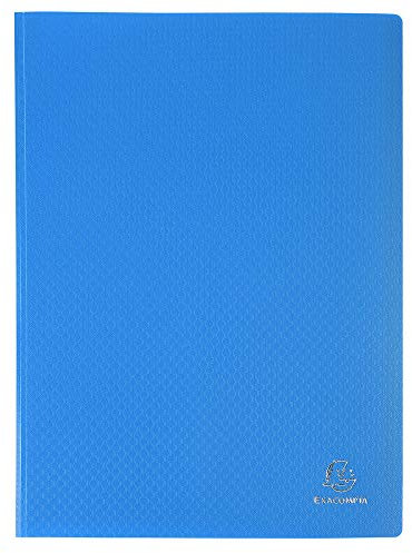 Exacompta 8522E Premium Sichtmappe aus blickdichten Kunststoff DIN A4 mit 20 Klarsichthüllen, 40 Sichten, perfekt für die Schule und das Büro Aktenhülle, Prospekthülle, blau