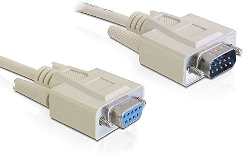 Delock Kabel RS-232 seriell Sub-D9 Stecker/Buchse 3 m, Schwarz