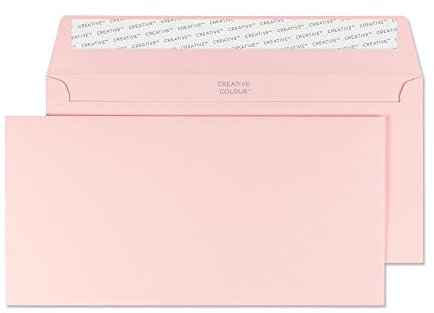 Blake Creative Colour DL+ 114 x 229 mm 120 g/m² Enveloppes Bande Adhésive (25201) Rose Layette - Boîte de 25