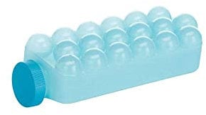 COSMOPLAST Bouteille/Bac à glaçons, 18 Demi-sphères, 25 x 10 x 7 cm, Bleu