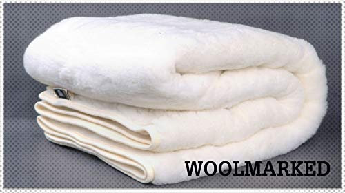 Naturhaar Single Unterbett 100% Merino Wolle unterbett 90 x 200 cm Kaschmir Schurwolle Matratzenauflage Elegance Light Neuseeland