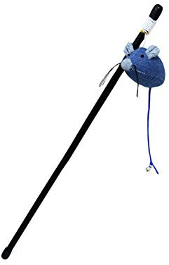 Bubimex Canne à Pêche Souris Jean avec Clochette pour Chat