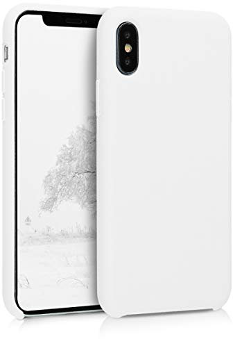 kwmobile Case Compatible with Apple iPhone X Case - TPU Silicone Phone Cover with Soft Finish - White