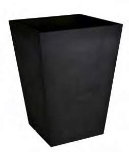 Stewart 246707 Basalt 40cm Tall Square Planter, Black