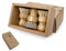 FineFun Pot Scrubbing Brush 3 Pack, Eco-Friendly Bamboo Round Mini Dish Brush, Natural Scrubber, Durable Scrubber, Cleaning Kit with Union Fiber and Tampico Fiber for Pots, Pans and Vegetables
