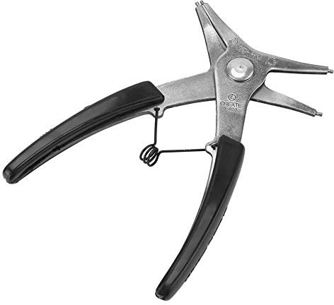 Alicates Circlip 2 en 1 Acero Pinzas Circlip Alicates de Anillo Retención Alicates de Clip Circular Herramienta de Desmontaje para Anillo de Retención Interno y Externo