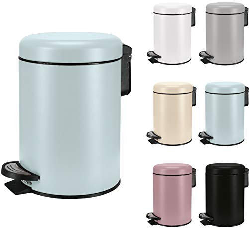 KW Soft Shade Small Round Pedal Bin 3ltr (Opal, 3 Ltr)