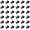 Swpeet 60 Pack Black 5/16 Inch Nylon Plastic R-Type Cable Clips Clamp Kit, Nylon Screw Mounting Cord Fastener Clips with 60 Pack Screws for Wire Management (5/16 Inch, Black)