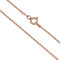 Aka Gioielli® - Collana Donna in Argento Sterling 925 Placcato Oro Rosa - Catena Maglia Fine 1.4 mm - lunga 50 cm