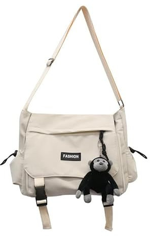 Große Kapazität Unisex Schulter Taschen Japan Koreanischen stil Freizeit Taschen Wasserdichte Nylon Messenger Bags Schwarz Oxford Buch Taschen, Beige, Medium, Rucksack Rucksäcke