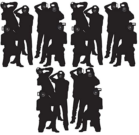 Beistle 6 Stück Paparazzi Requisiten Dünne Kunststoff Hollywood Thema Party Dekorationen für Wände Photo Booth Requisiten für VIP Awards Nacht Filmnacht 160.0 cm