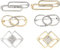 Qiwenr 6 Pcs Pull Vintage Châle Clips Chemises,Cristal Strass Broches Géométriques Robes Cardigan Col Épingles De Sécurité Broches for Femmes Broch Pin,pour Accessoire Déguisement Filles Femmes