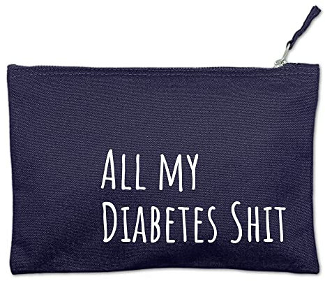 Utensilientasche für Diabetes-Zubehör ALL MY DIABETES SHIT myDili Diabetes Farbe dunkelblau