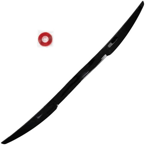 AUTOXBERT Alerón trasero universal para coche, estilo V, 115 cm, negro brillante, mejora tu aspecto aerodinámico y deportivo
