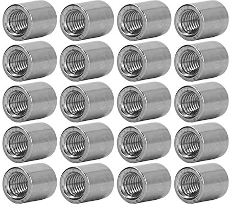 M8 Runde Verbindungsmuttern, 20 Stück M8 X 1,25-12-L15 Mm Innengewinde-Kupplungsmutter-Set, Robustes Edelstahl-Gewinde-Kupplungsmutter-Set Für Reparaturen